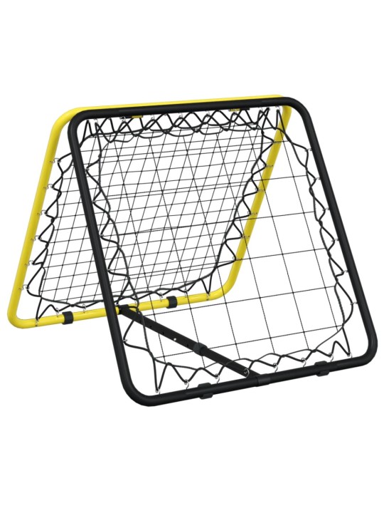 Fotbalový rebounder oboustranný nastavitelný žlutý a černý ocel