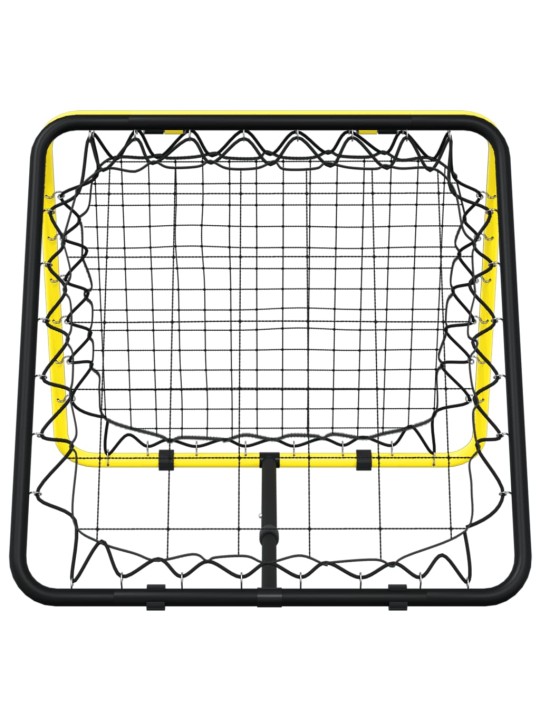 Fotbalový rebounder oboustranný nastavitelný žlutý a černý ocel