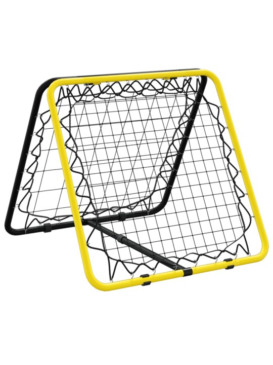 Fotbalový rebounder oboustranný nastavitelný žlutý a černý ocel