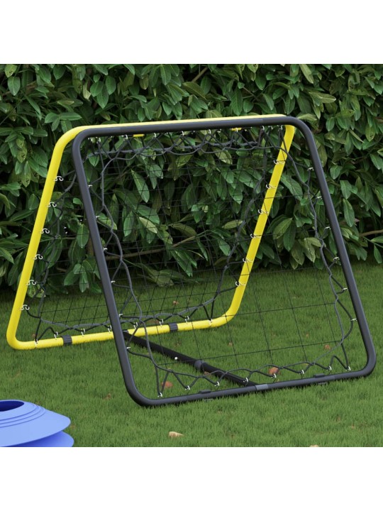 Fotbalový rebounder oboustranný nastavitelný žlutý a černý ocel