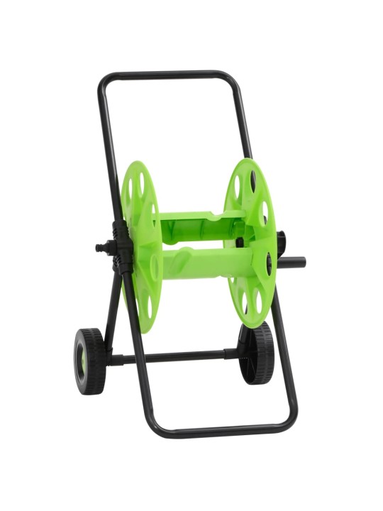 Zelený vozík s hadicovým navijákem pro 60 m 1/2" hadice ocel