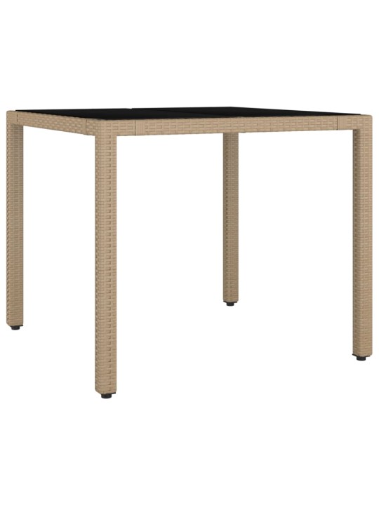 3dílný bistro set s poduškami béžový polyratan