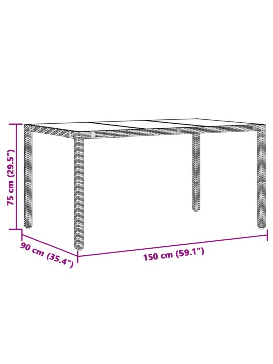 5dílný zahradní bistro set s poduškami šedý polyratan