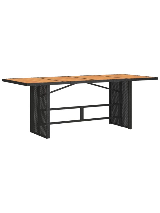 9dílný zahradní bistro set s poduškami černý polyratan
