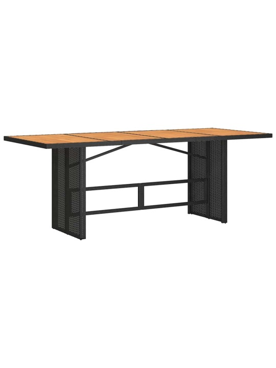 9dílný zahradní bistro set s poduškami černý polyratan