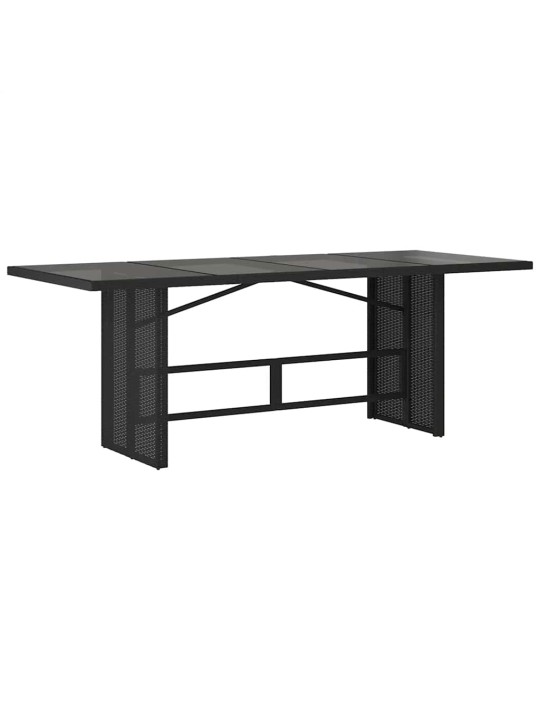 9dílný zahradní bistro set s poduškami černý polyratan