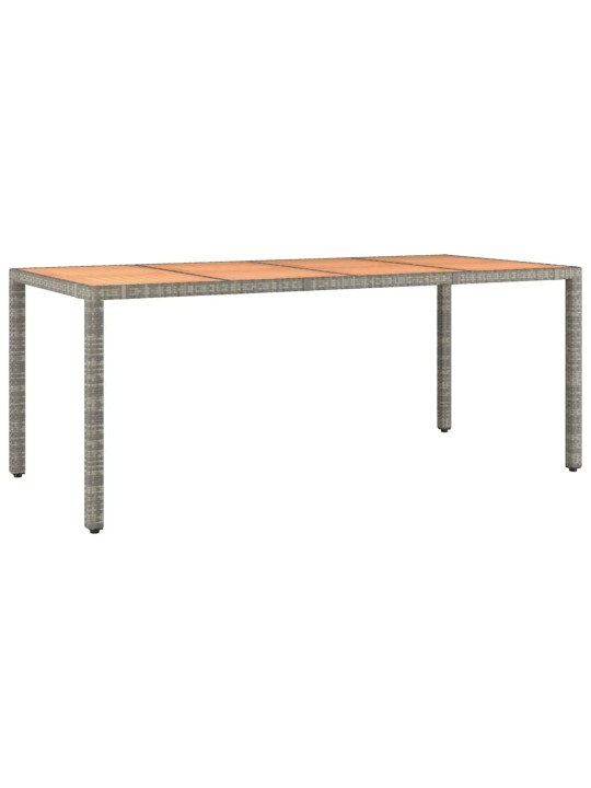 9dílný zahradní bistro set s poduškami šedý polyratan