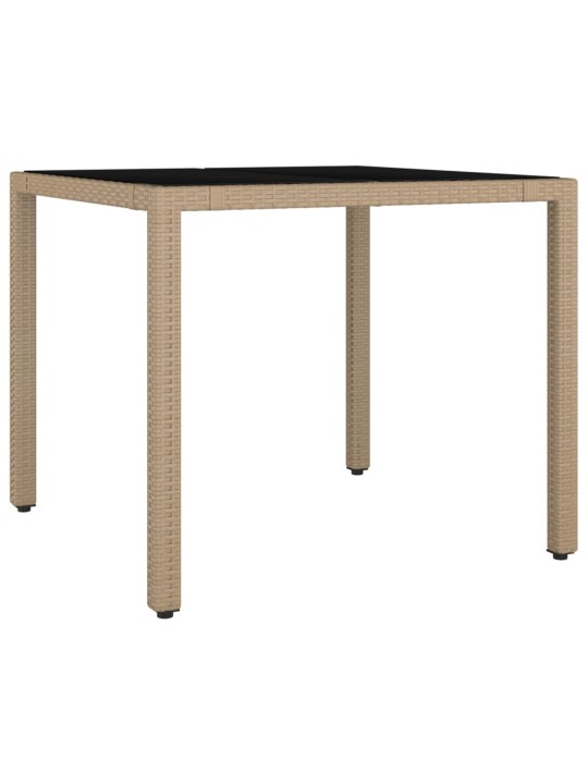 3dílný zahradní bistro set s poduškami béžový polyratan