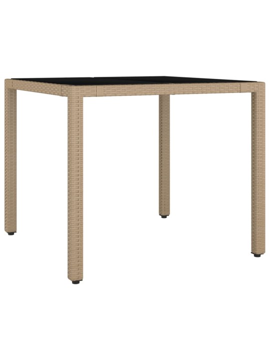 5dílný zahradní bistro set s poduškami béžový polyratan