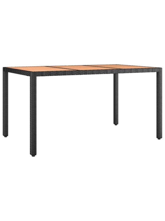 7dílný zahradní bistro set s poduškami černý polyratan