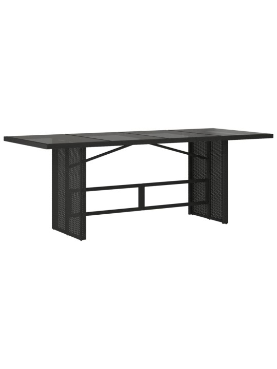 9dílný zahradní bistro set s poduškami černý polyratan