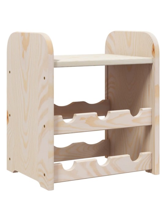 Regál na víno s horní policí 33x25x37 cm masivní borové dřevo