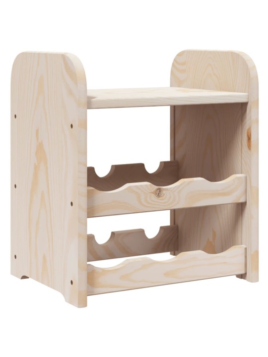 Regál na víno s horní policí 33x25x37 cm masivní borové dřevo
