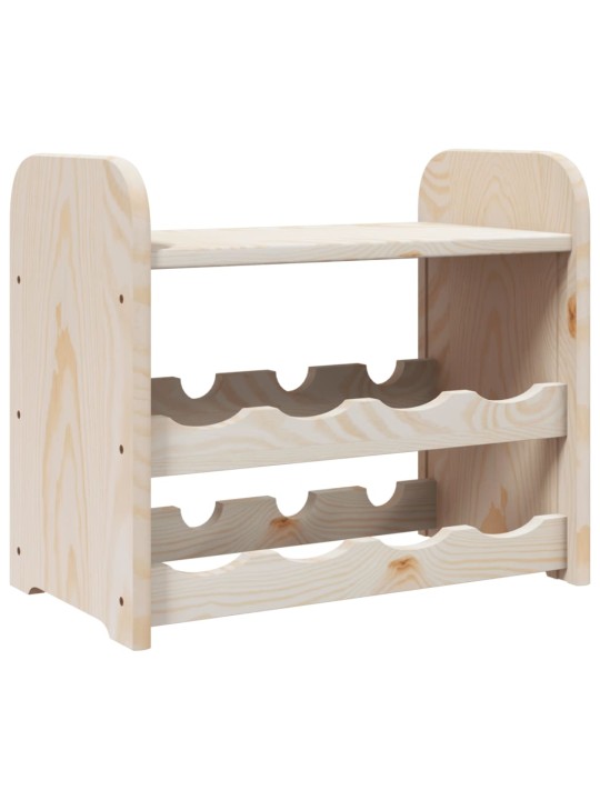 Regál na víno s horní policí 43x25x37 cm masivní borové dřevo