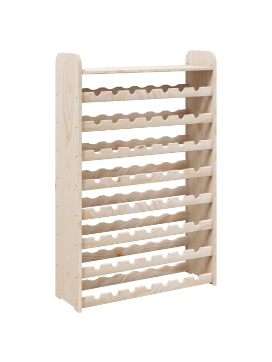Regál na víno s horní policí 72,5x25x111,5 cm masivní borovice