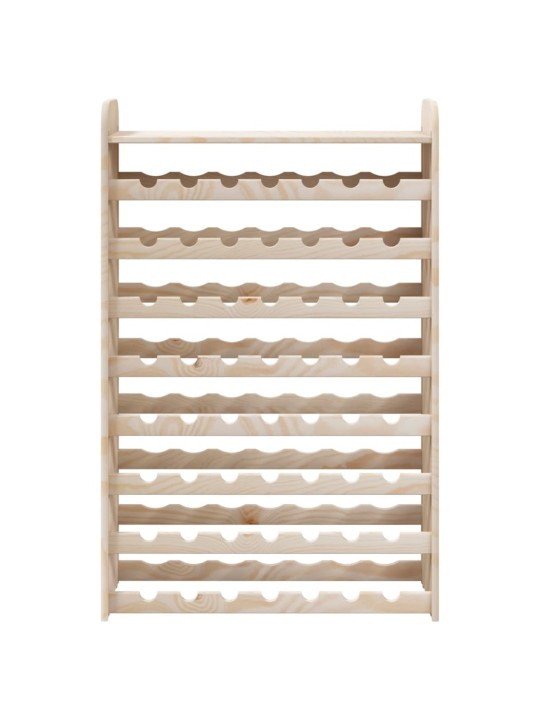 Regál na víno s horní policí 72,5x25x111,5 cm masivní borovice