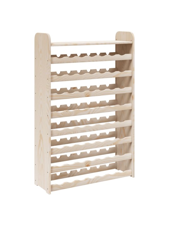 Regál na víno s horní policí 72,5x25x111,5 cm masivní borovice