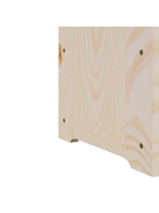 Regál na víno s horní policí 72,5x25x111,5 cm masivní borovice