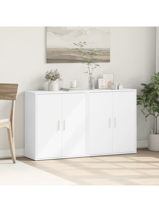 Příborníky 2 ks bílé 60 x 31 x 70 cm kompozitní dřevo