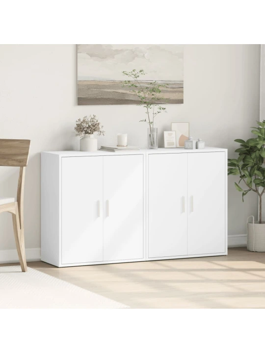 Příborníky 2 ks bílé 60 x 31 x 70 cm kompozitní dřevo