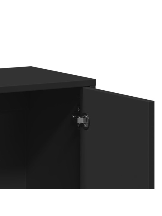 Příborníky 2 ks černé 60 x 31 x 70 cm kompozitní dřevo