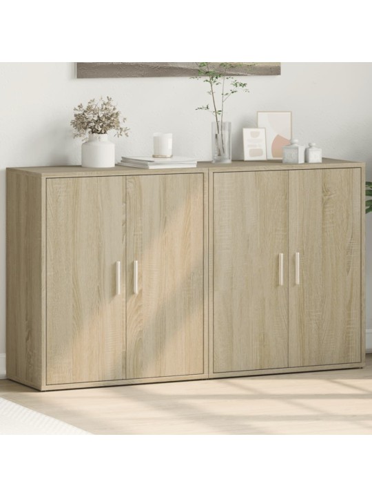 Příborníky 2 ks dub sonoma 60 x 31 x 70 cm kompozitní dřevo