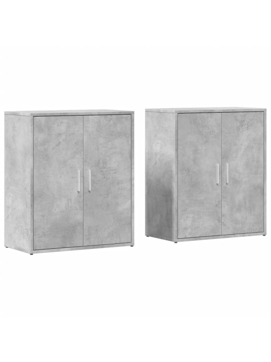 Příborníky 2 ks betonově šedé 60 x 31 x 70 cm kompozitní dřevo