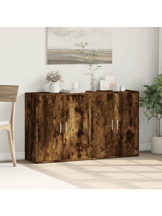 Příborníky 2 ks kouřový dub 60 x 31 x 70 cm kompozitní dřevo