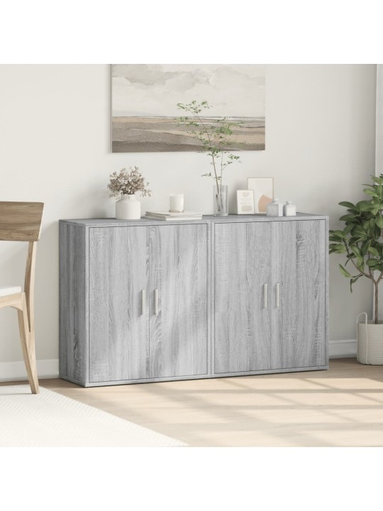 Příborníky 2 ks šedé sonoma 60 x 31 x 70 cm kompozitní dřevo