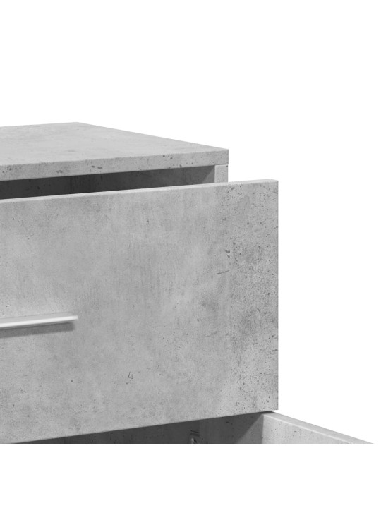 Příborníky 2 ks betonově šedé 60 x 31 x 70 cm kompozitní dřevo
