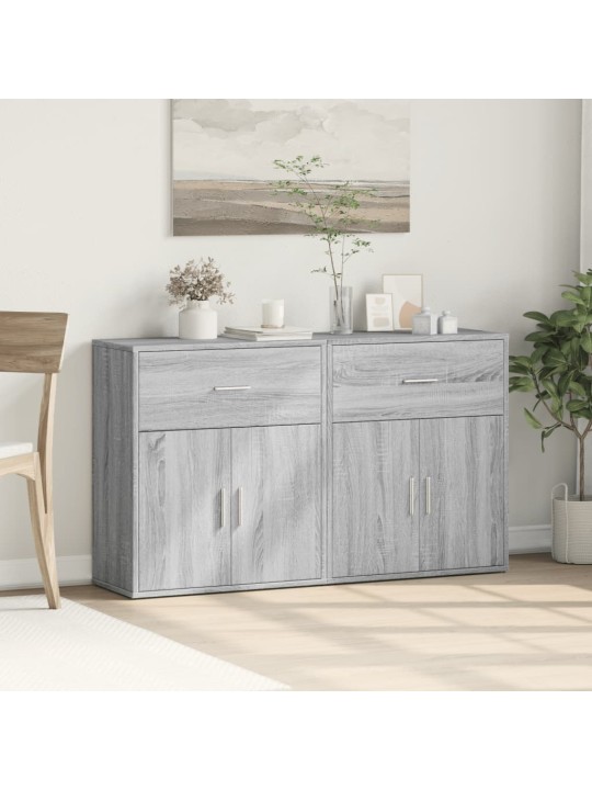 Příborníky 2 ks šedé sonoma 60 x 31 x 70 cm kompozitní dřevo