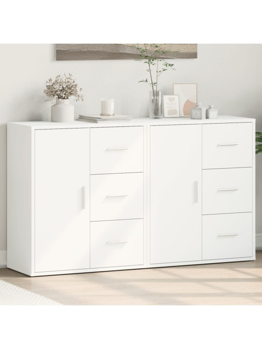Příborníky 2 ks bílé 60 x 31 x 70 cm kompozitní dřevo