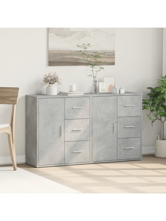 Příborníky 2 ks betonově šedé 60 x 31 x 70 cm kompozitní dřevo