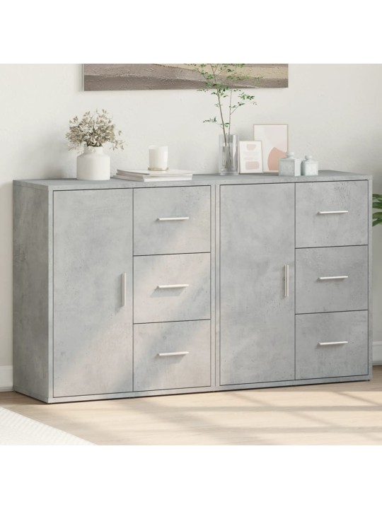 Příborníky 2 ks betonově šedé 60 x 31 x 70 cm kompozitní dřevo