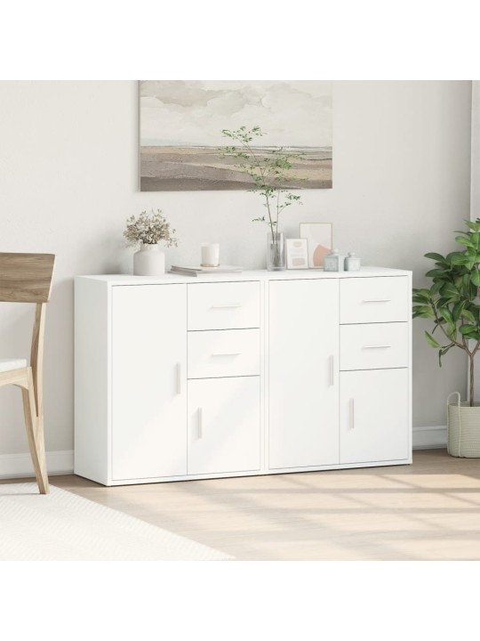 Příborníky 2 ks bílé 60 x 31 x 70 cm kompozitní dřevo
