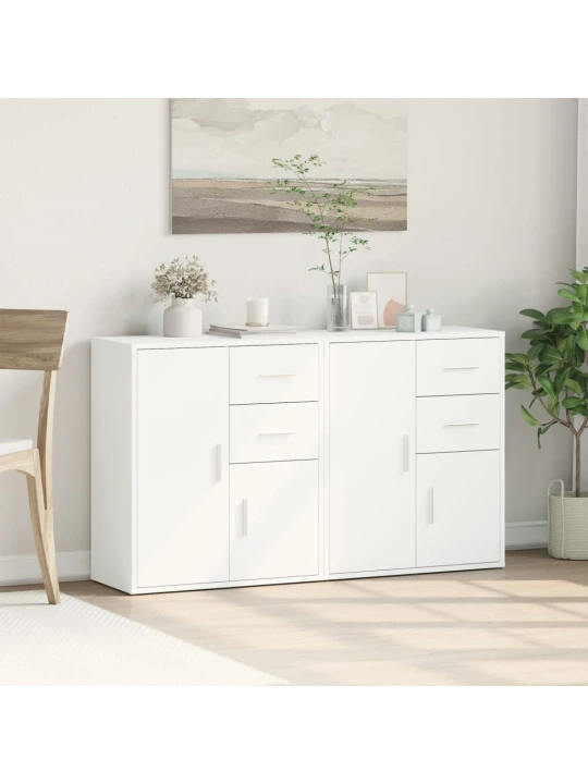 Příborníky 2 ks bílé 60 x 31 x 70 cm kompozitní dřevo