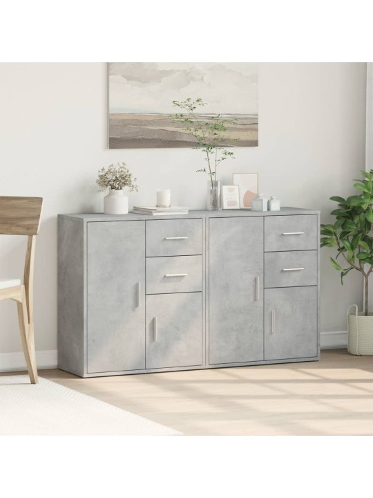 Příborníky 2 ks betonově šedé 60 x 31 x 70 cm kompozitní dřevo