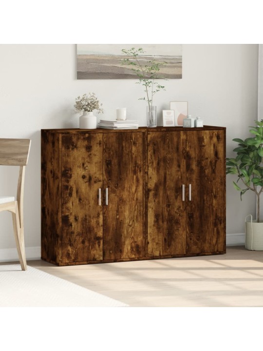 Příborníky 2 ks kouřový dub 60 x 31 x 84 cm kompozitní dřevo