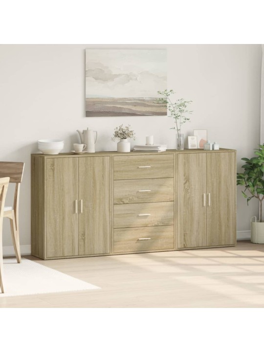 Příborníky 3 ks dub sonoma 60 x 31 x 84 cm kompozitní dřevo