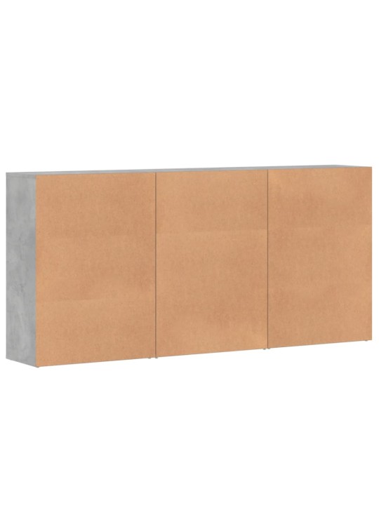 Příborníky 3 ks betonově šedé 60 x 31 x 84 cm kompozitní dřevo