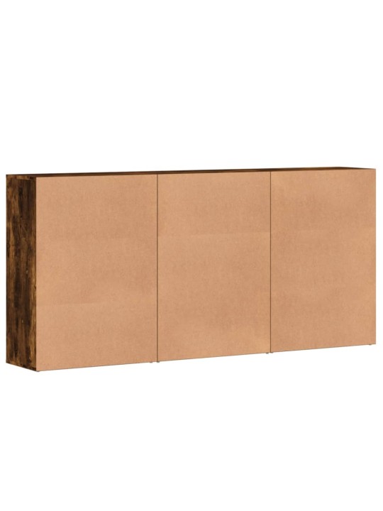 Příborníky 3 ks kouřový dub 60 x 31 x 84 cm kompozitní dřevo