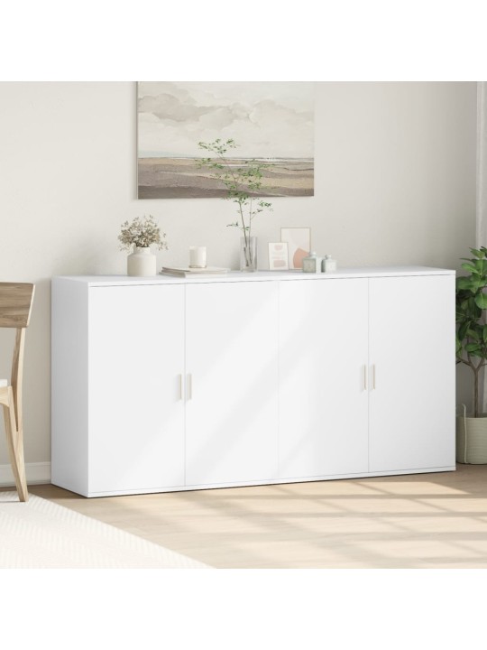 Příborníky 2 ks bílé 79 x 38 x 80 cm kompozitní dřevo