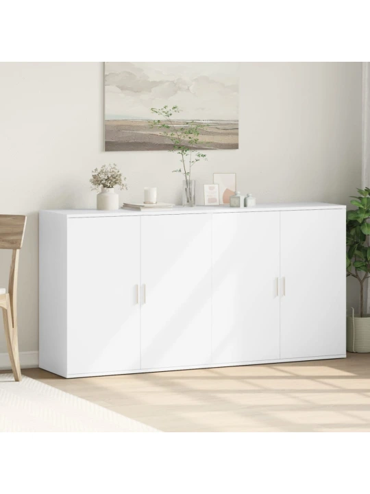 Příborníky 2 ks bílé 79 x 38 x 80 cm kompozitní dřevo