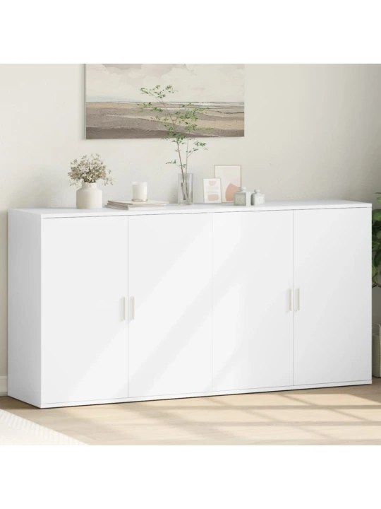 Příborníky 2 ks bílé 79 x 38 x 80 cm kompozitní dřevo