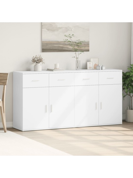 Příborníky 2 ks bílé 79 x 38 x 80 cm kompozitní dřevo