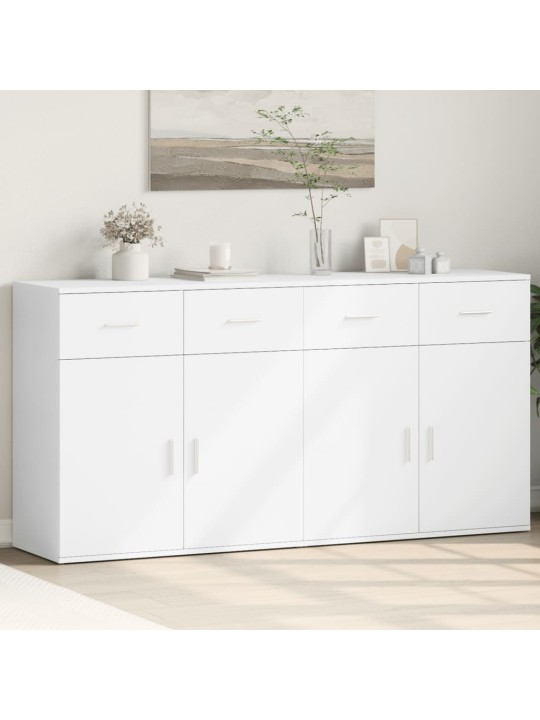 Příborníky 2 ks bílé 79 x 38 x 80 cm kompozitní dřevo