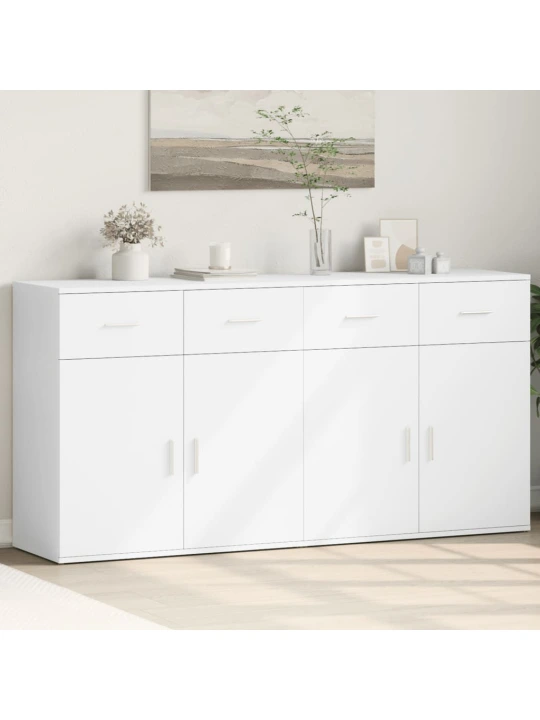 Příborníky 2 ks bílé 79 x 38 x 80 cm kompozitní dřevo