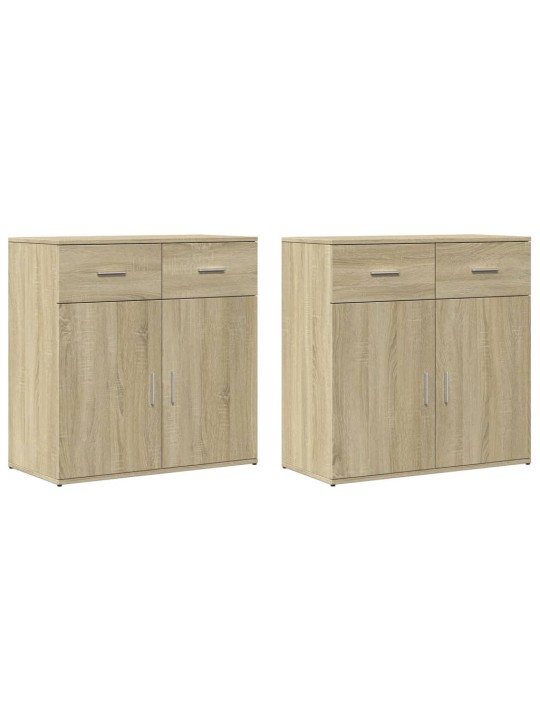 Příborníky 2 ks dub sonoma 79 x 38 x 80 cm kompozitní dřevo