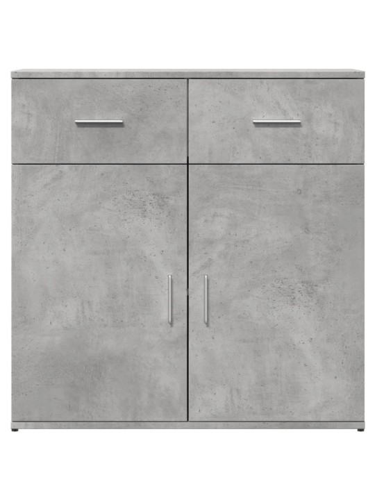 Příborníky 2 ks betonově šedé 79 x 38 x 80 cm kompozitní dřevo