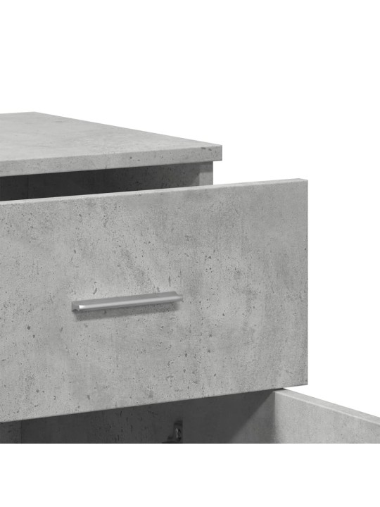 Příborníky 2 ks betonově šedé 79 x 38 x 80 cm kompozitní dřevo